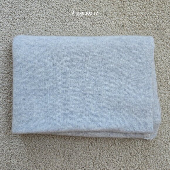 Margaret O'Leary Grey Knit Cashmere Scarf